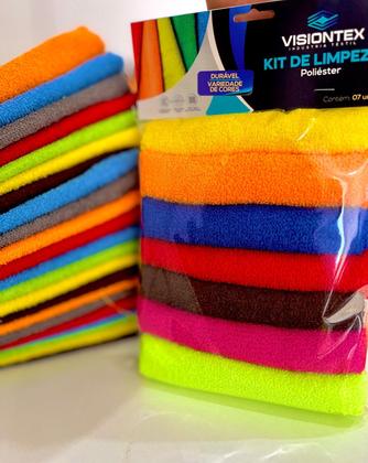 Imagem de Kit Pano de Limpeza Multiuso Com 7 peças Alta Absorção