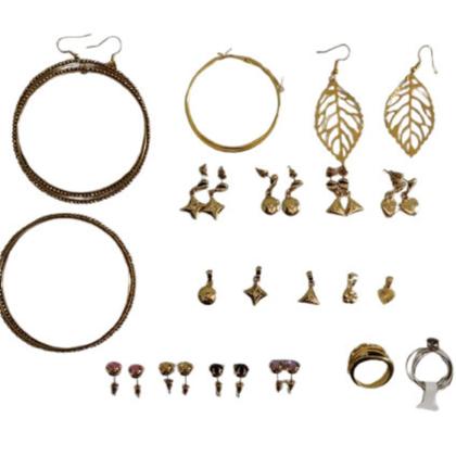 Imagem de Kit Pano e Conjunto 80 Semi Joias Folheadas Ouro18k e Prata