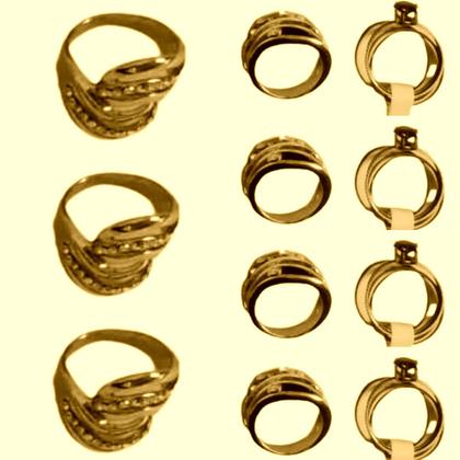 Imagem de Kit Pano e Conjunto 80 Semi Joias Folheadas Ouro18k e Prata