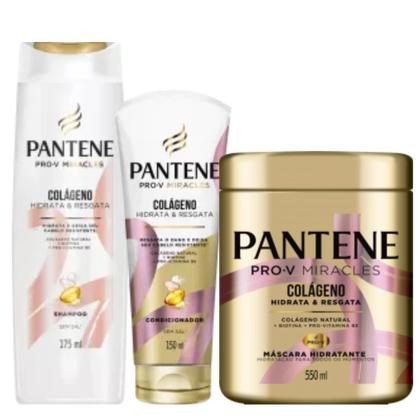 Imagem de Kit Pantene Colageno Miracles Hidrata Resgata Pro Vitamina