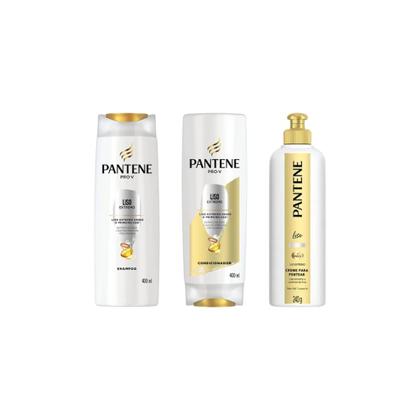 Imagem de Kit Pantene Liso Extremo Shampoo+Cond+Creme Pentear 3 Itens