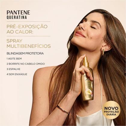 Imagem de Kit Pantene Miracles Pro-V Shampoo Condicionador Spray Queratina Óleo Milagroso Intensivo Miracles