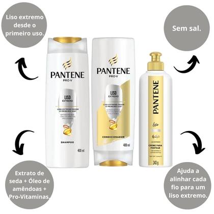 Imagem de Kit Pantene Pro-v Liso Extremo Com 3