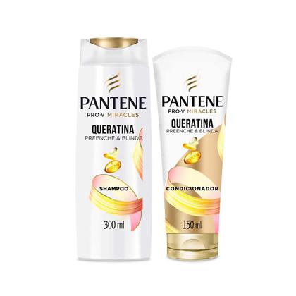 Imagem de Kit Pantene Pro-V Miracles Shampoo Queratina 300Ml +