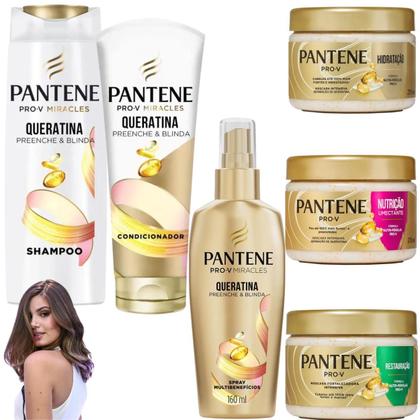 Imagem de Kit Pantene Pro-Vitaminas Milagroso Spray Miracles Queratina