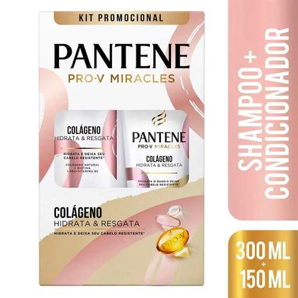Imagem de Kit Pantene Shampoo 300ml + Condicionador 150ml Colágeno