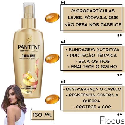 Imagem de Kit Pantene Spray Queratina Miracles Condicionador Shampoo