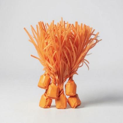 Imagem de Kit Papel Seda Embalar Balas Doces cor Laranja c/ 90un