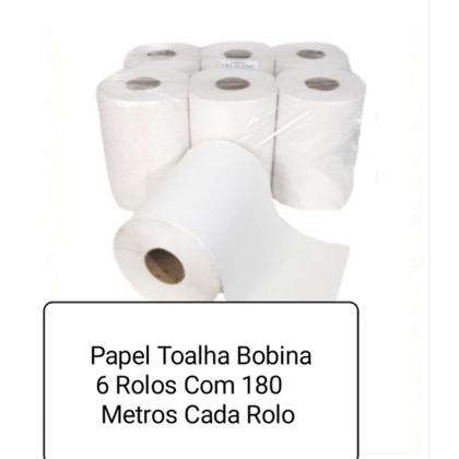 Imagem de KIT Papel Toalha Bobina Pacote Com 6 Rolos Direto da Fabrica