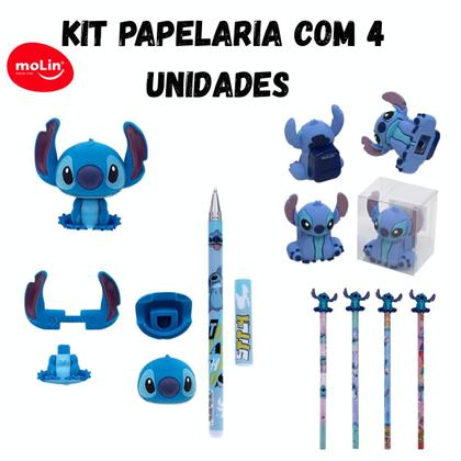 Imagem de Kit Papelaria Do Stitch Com 4 Unidades Personalizados