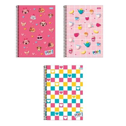 Imagem de Kit Papelaria Juvenil Escolar Menina Pasteis