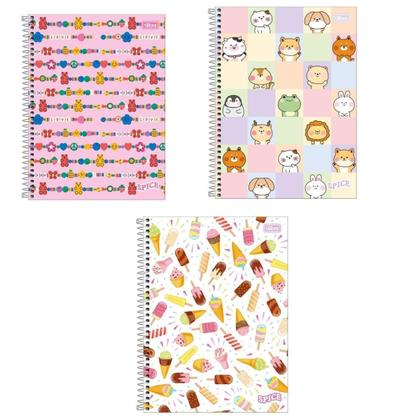 Imagem de Kit Papelaria Juvenil Escolar Menina Pasteis