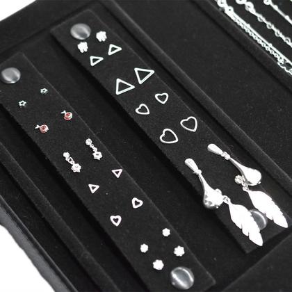 Imagem de Kit Papillon Semi Jóias 30 pçs Folheadas Prata 925 Atacado Colar Brinco Anel Pulseira
