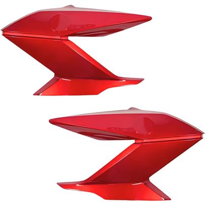 Imagem de Kit Par Aba Tanque Guia de Ar Ys Fazer 150 Vermelho 2024 Metálico