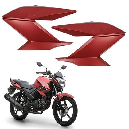 Imagem de Kit Par Aba Tanque Guia de Ar Ys Fazer 150 Vermelho Fosco 2022