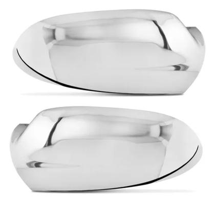 Imagem de Kit Par De Aplique Cromado Retrovisores + Tampa De Combustível