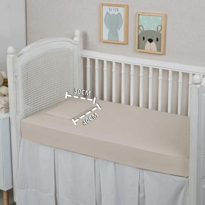 Imagem de Kit Par de Fronhas Berço Bebê 01 Peça 300 Fios Algodão Extra Macio