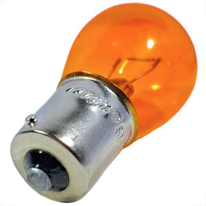 Imagem de Kit par de lâmpadas 1 polo para seta pisca halogena ambar laranja 1141 12v 21w ba15s
