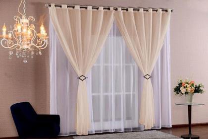 Imagem de Kit Par Fivela Abraçadeira Losango Grande Para Cortina Branco