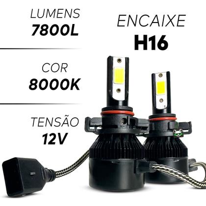 Imagem de Kit Par Lâmpada Automotiva Super Led Standard 12V 8000K H16 Code
