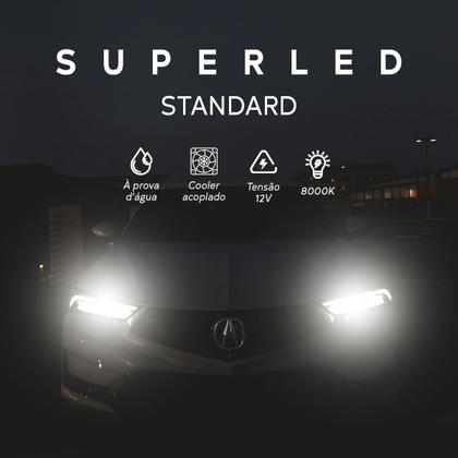 Imagem de Kit Par Lâmpada Automotiva Super Led Standard 12V 8000K H16 Code