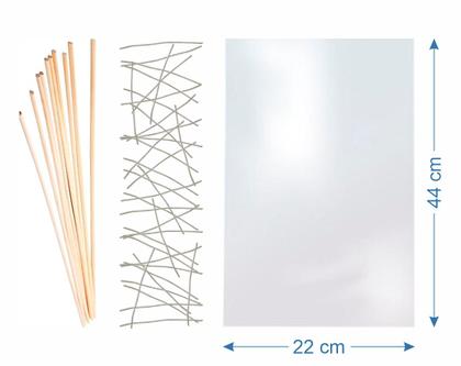 Imagem de Kit Para 300 Algodão Doce Vareta + Saco 22x44 + Amarrilho