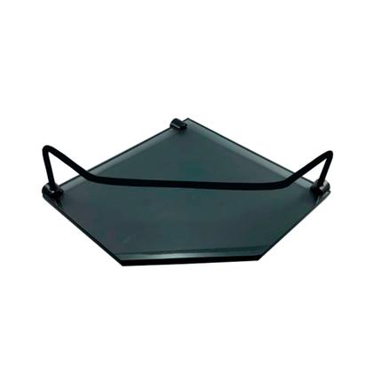 Imagem de Kit Para Banheiro Platinum Luxo Premium Preto Vidro Sext Fumê