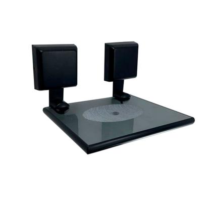 Imagem de Kit Para Banheiro Platinum Luxo Preto Vidro Fumê