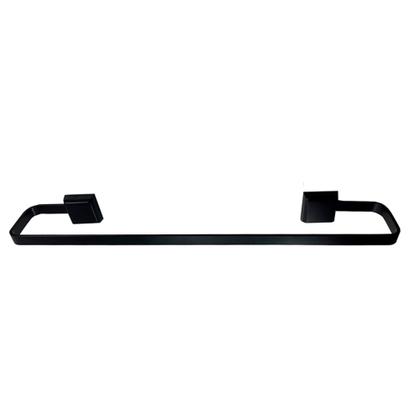 Imagem de Kit Para Banheiro Platinum Luxo Preto Vidro Incolor