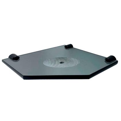 Imagem de Kit Para Banheiro Platinum Luxo Preto Vidro Sextavado Fumê