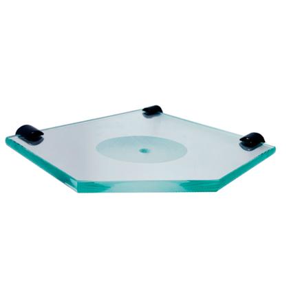 Imagem de Kit Para Banheiro Platinum Luxo Preto Vidro Sextavado Incolor