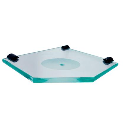 Imagem de Kit Para Banheiro Platinum Preto Vidro Sextavado Incolor