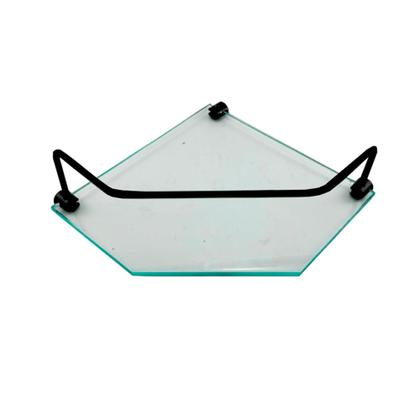 Imagem de Kit Para Banheiro Platinum Preto Vidro Sextavado Incolor