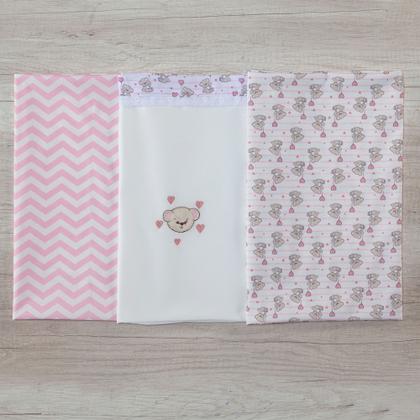 Imagem de Kit Para Bebe Cueiro 3 Peças Varias Estampas