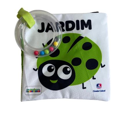 Imagem de KIT para bebes Livro Pano JARDIM e Livro de Banho A Arca de Noé Desenvolvimento Cognitivo animais jardim