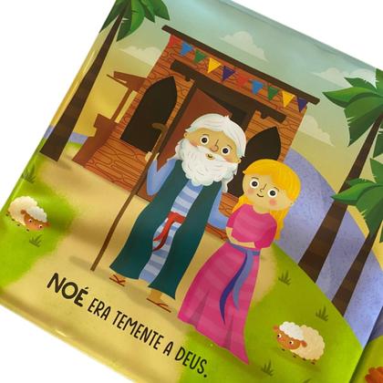 Imagem de KIT para bebes Livro Pano JARDIM e Livro de Banho A Arca de Noé Desenvolvimento Cognitivo animais jardim