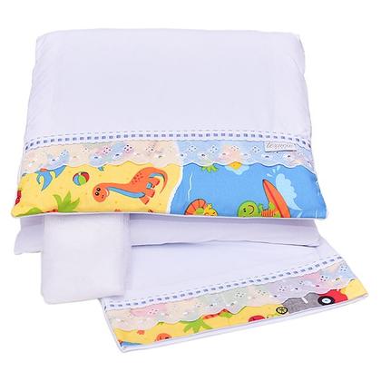 Imagem de Kit Para Carrinho De Bebê 4 Peças Malha De Fio Penteado Texnew