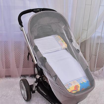 Imagem de Kit Para Carrinho De Bebê 4 Peças Malha De Fio Penteado Texnew