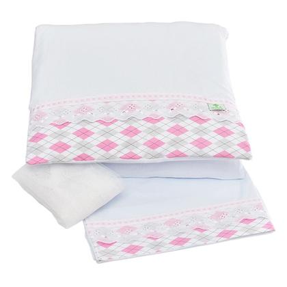 Imagem de Kit Para Carrinho De Bebê 4 Peças Malha De Fio Penteado Texnew