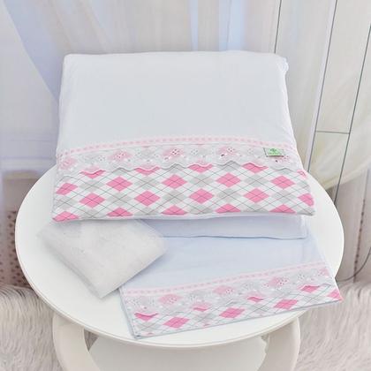 Imagem de Kit Para Carrinho De Bebê 4 Peças Malha De Fio Penteado Texnew