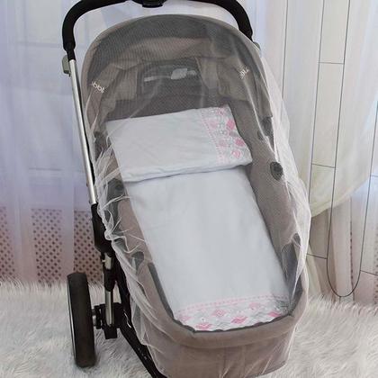 Imagem de Kit Para Carrinho De Bebê 4 Peças Malha De Fio Penteado Texnew