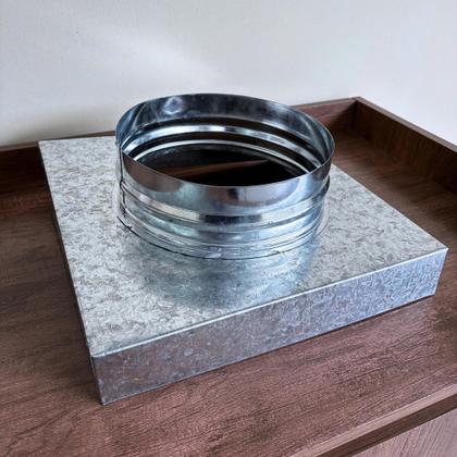 Imagem de Kit Para Churrasqueira Pré Moldada com Adaptador duto e chapéu chinês