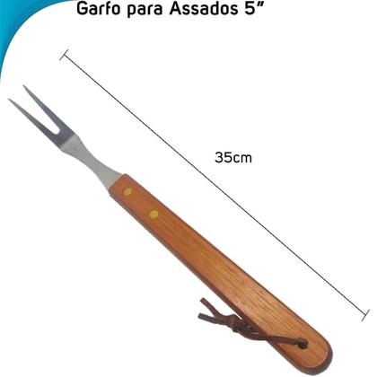 Imagem de Kit Para Churrasqueiro 4 Peças Utensílios Em Aço Inox Resistente