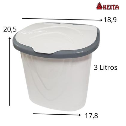 Imagem de Kit Para Cozinha C/ Lixeira, Rodo E Porta Detergente Keita