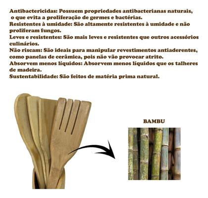 Imagem de Kit para Cozinha com Tábua Pilão e Conjunto Talheres De Pau