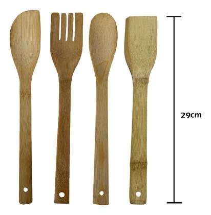 Imagem de Kit para Cozinha com Tábua Pilão e Conjunto Talheres De Pau