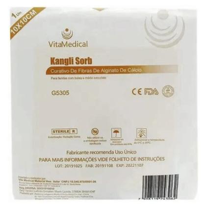 Imagem de Kit Para Feridas Machucados Curativos 02 Alginato Calcio + Filme Adesivo Protetor 10cm x 1mt