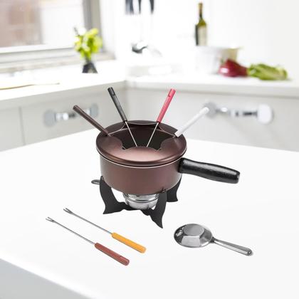 Imagem de Kit Para Fondue De 10 Peças Marrom Cobre - Brinox