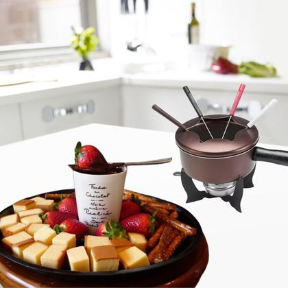 Imagem de Kit Para Fondue De 10 Peças Marrom Cobre - Brinox