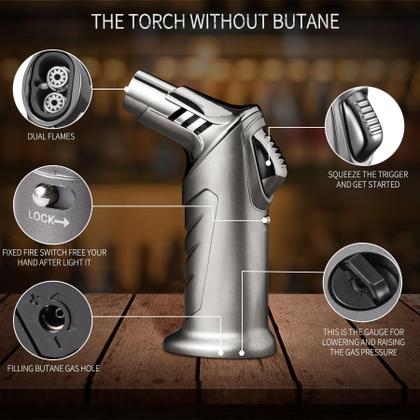 Imagem de Kit para Fumar Coquetéis OAGA com Tocha - 21 Conjuntos de 6 Sabores